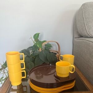 70s sterilite dish set